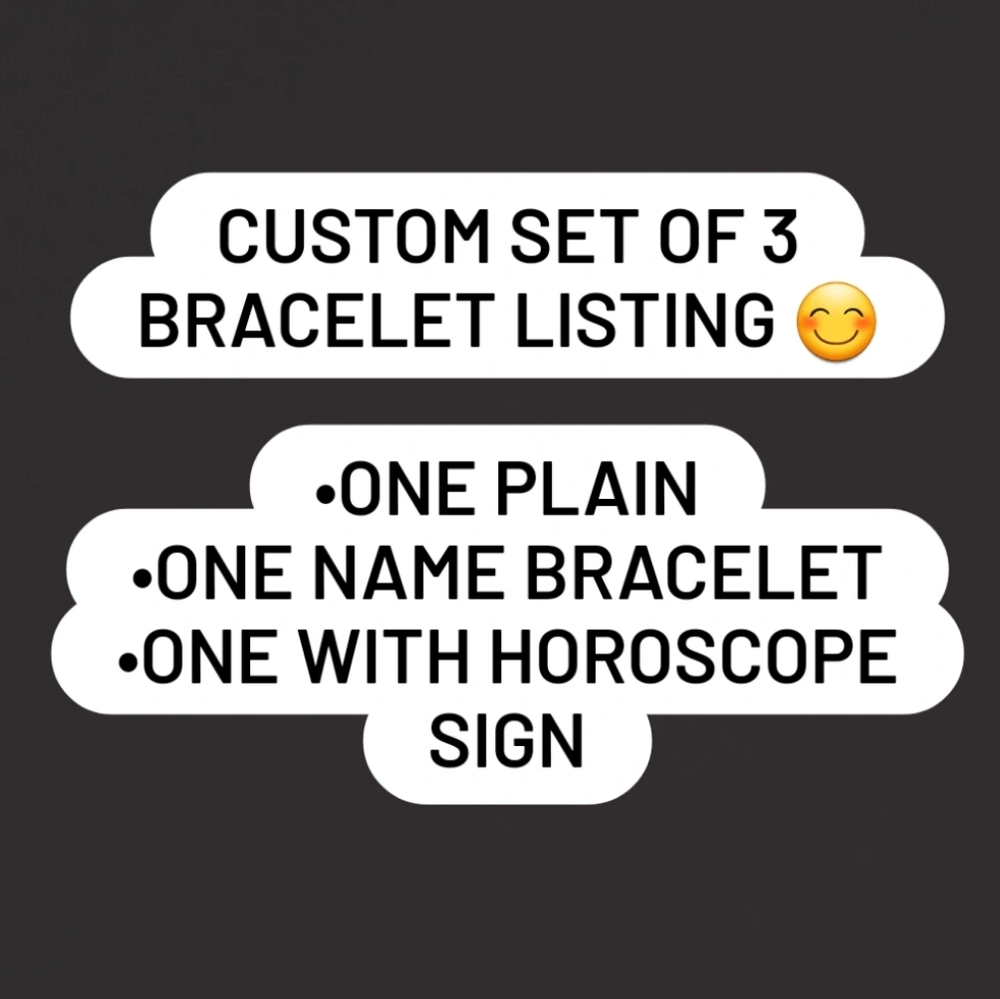 NEW! Handmade Custom Bracelet Set of 3✨️